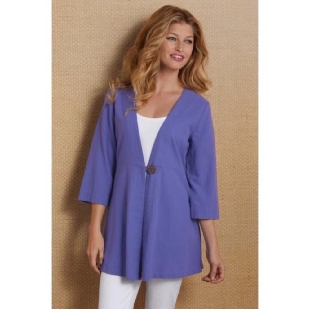 NWT Soft Surroundings Benedetta Gauze Jacket Medium
